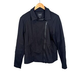 Liverpool Moto Jacket Black Jacquard Night Luxe Regency Biker Core Large Stretch